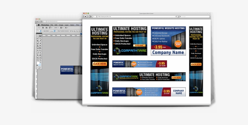 Psd Banner Templates - Web Banner, transparent png #2165372