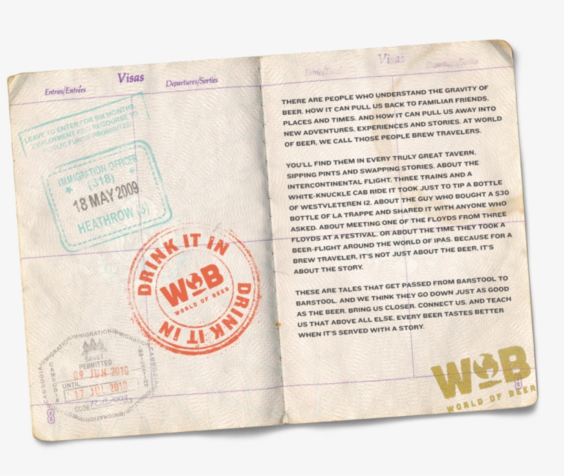 Passport - World Of Beer, transparent png #2165553