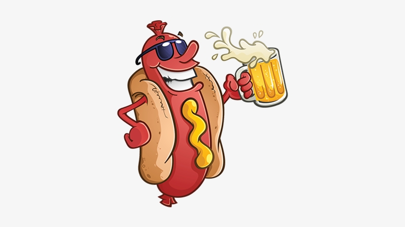 Brewcity Sausage - Sausage Beer Cartoon, transparent png #2166012
