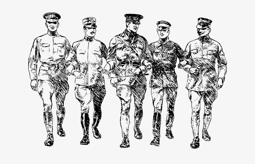 Soldiers, Fraternity, Men, Group, Military, March - World War 1 Png, transparent png #2166485