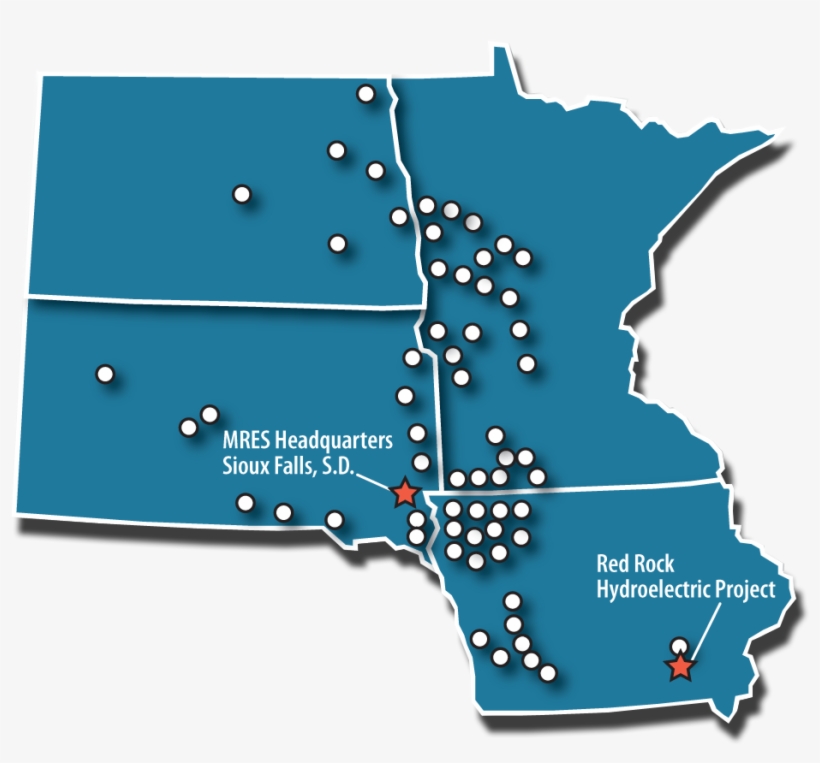 About Missouri River Energy Services - Map, transparent png #2166645