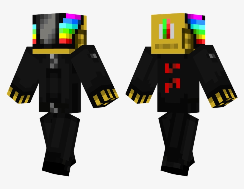 Daft Punk - Green And Black Minecraft Skins, transparent png #2167305