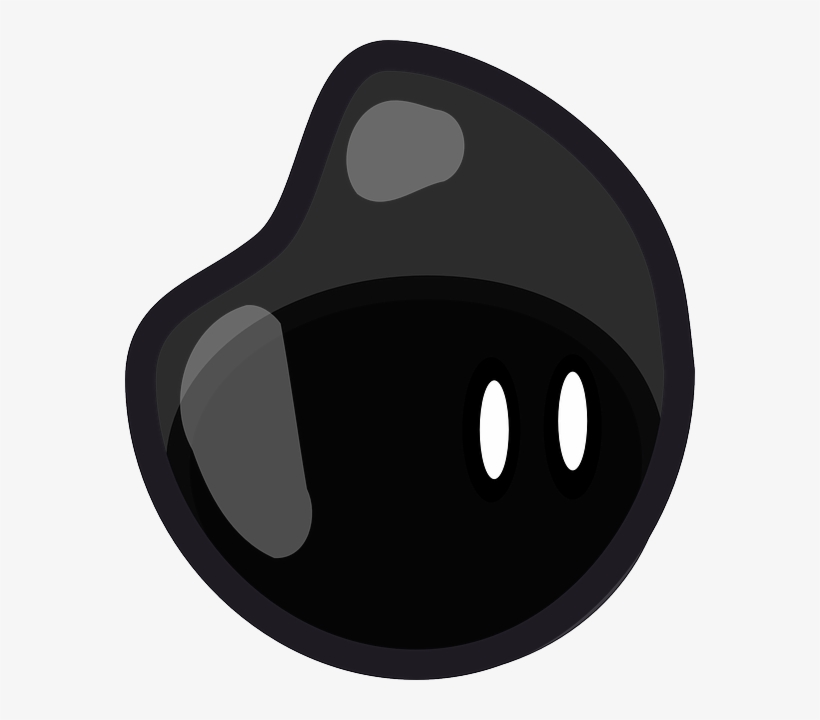Eyes, Black, White, Cartoon, Bubble, Jelly, Thoughts - Black Jelly Cartoon, transparent png #2167849