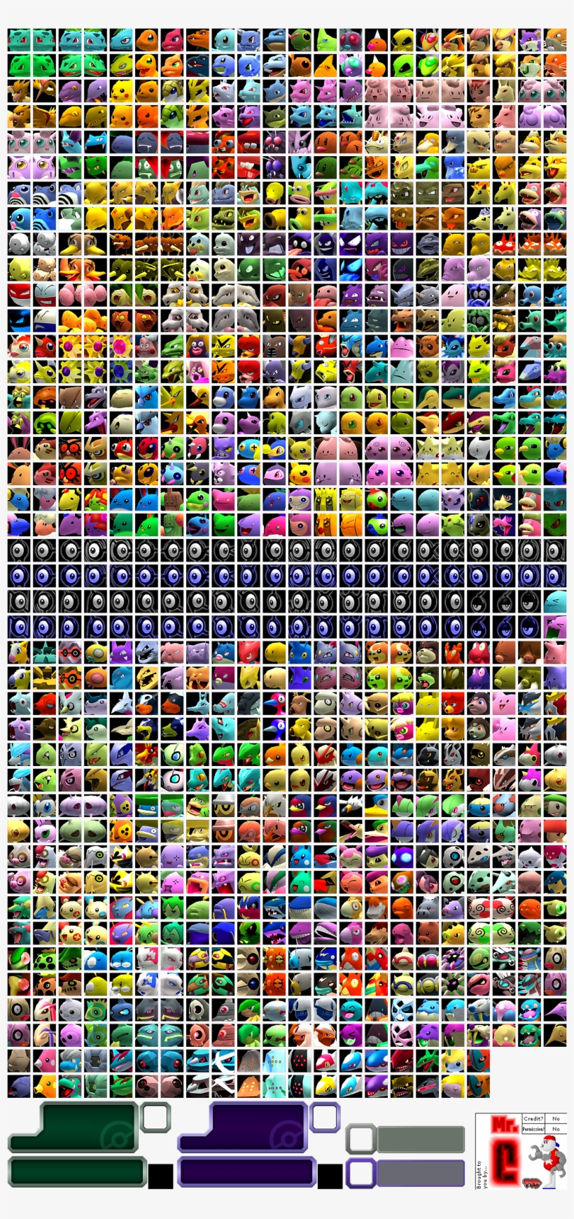 Click For Full Sized Image Pokémon Icons - Visual Arts, transparent png #2168380