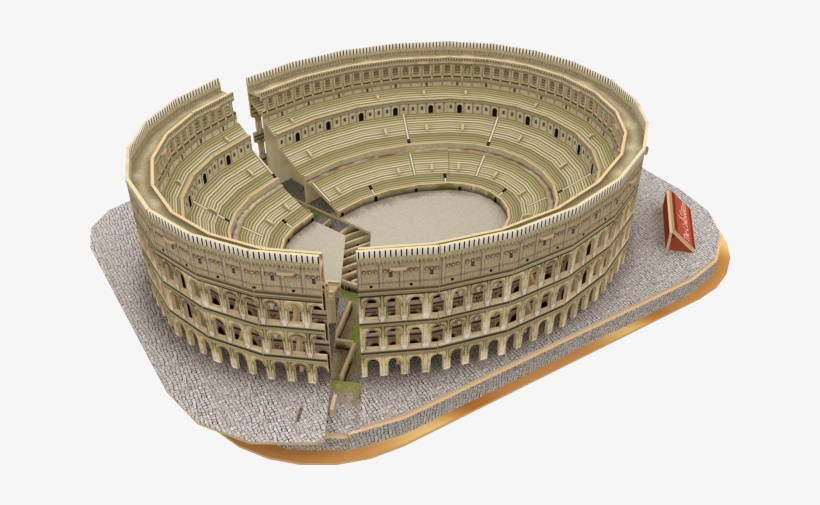 3d Jigsaw Puzzle - Cubicfun Roman Colosseum 3-d Puzzle, transparent png #2168679