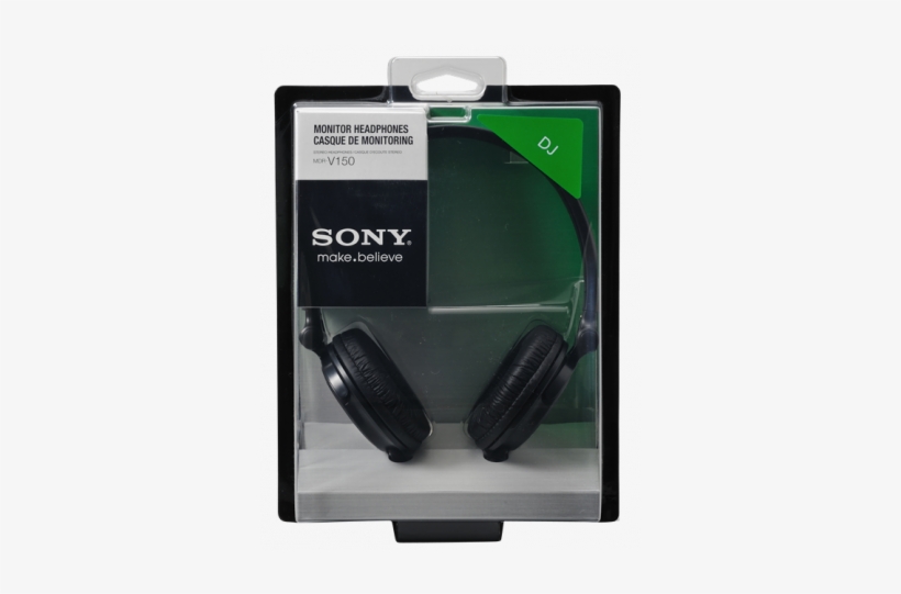 Sony Sound Monitoring Dj Headphones Black - Sony Mdr V150 Over-ear Headphones - Black, transparent png #2168998