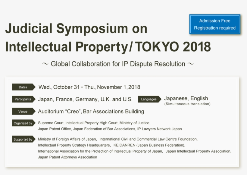 Judicial Symposium On Intellectual Property / Tokyo - Centro Universitário Ritter Dos Reis, transparent png #2169506