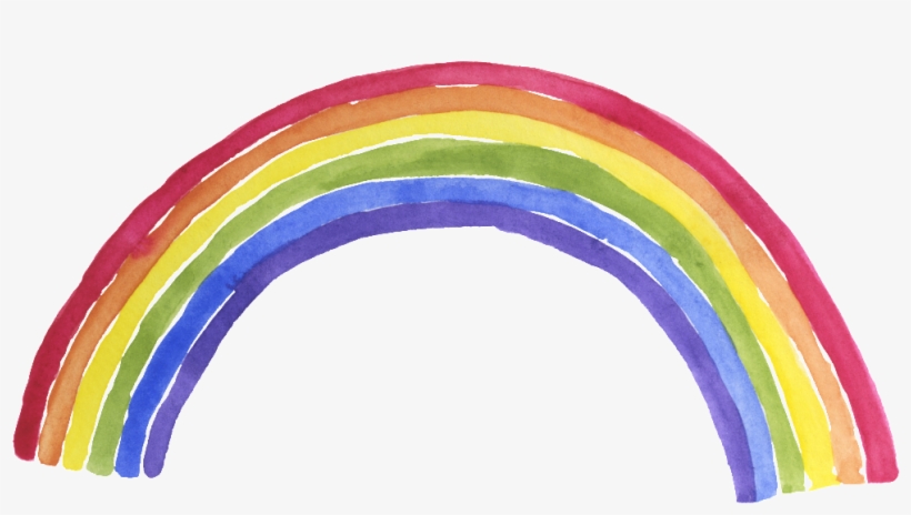 Cartoon Rainbow Transparent Decorative - Watercolor Rainbow ...