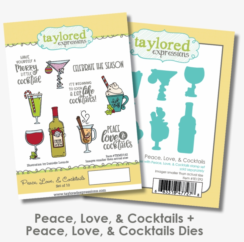 Peace, Love, & Cocktails Stamp And Die Set - Taylored Expressions Sugar Skulls Cling Stamp Set Temd111, transparent png #2170128