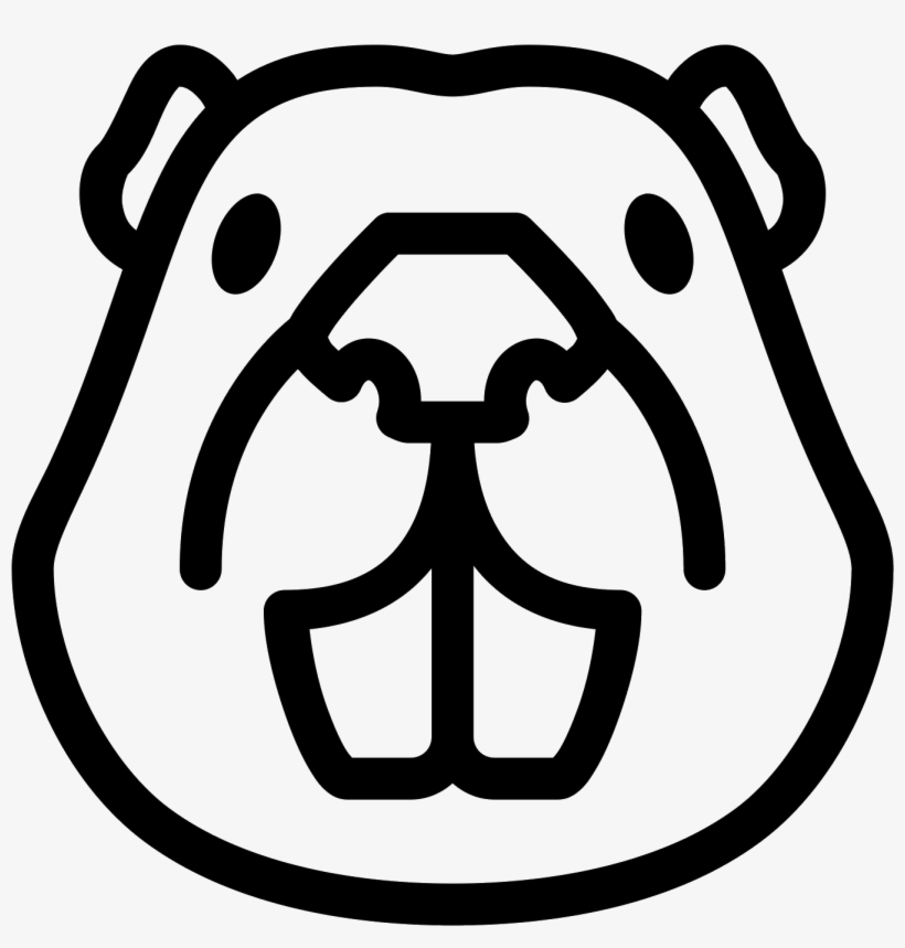 Banner Freeuse Stock Beaver Black And White Clipart - Icon, transparent png #2170490