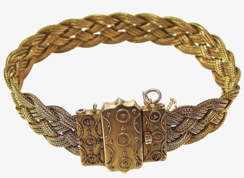 Victorian Antique Foxtail Chain Wedding Bracelet - Victorian Antique Foxtail Chain Wedding Bracelet 14k, transparent png #2170511