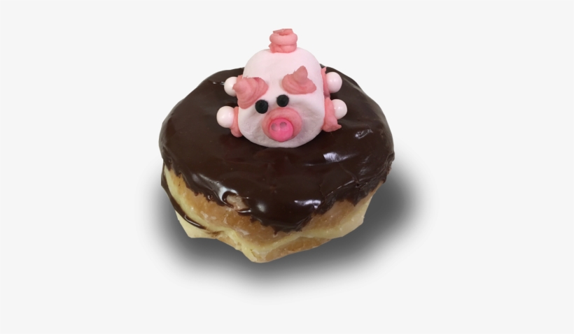 Pig In Mud Donut Which Is A Raised - Marshmallow Donut Transparent, transparent png #2170532