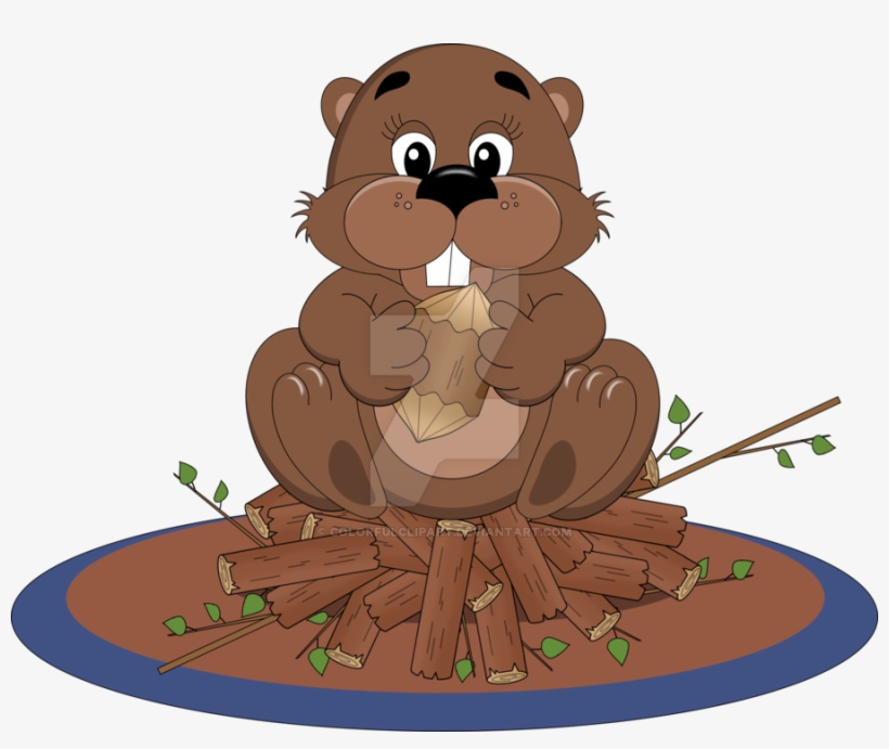 Beaver Clipart Sick - Glücklicher 1. Kanada-tag Mit Biber Und Karte, transparent png #2170641