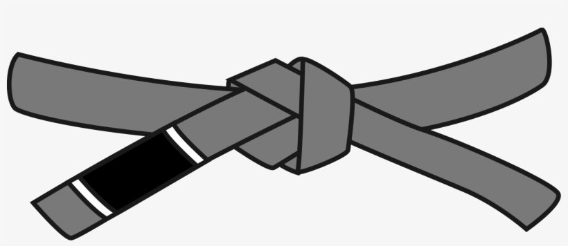 Grey Belt Png - Jiu Jitsu Grey And White Belt, transparent png #2170737