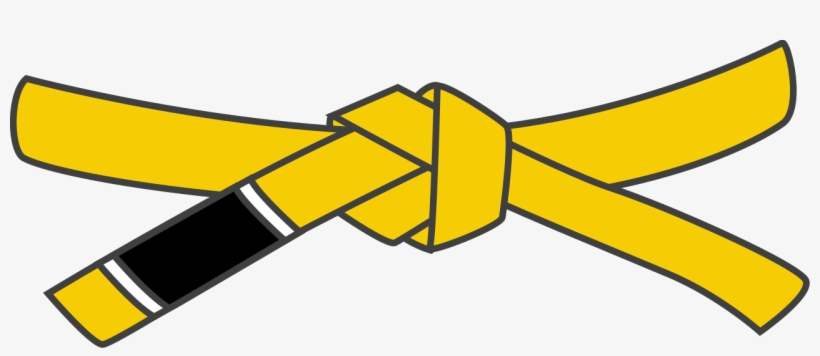 Bjj Yellow Belt - Yellow Jiu Jitsu Belt, transparent png #2170808