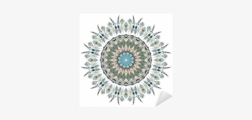Watercolor Ethnic Feathers Abstract Mandala - Mandala Watercolor, transparent png #2172065