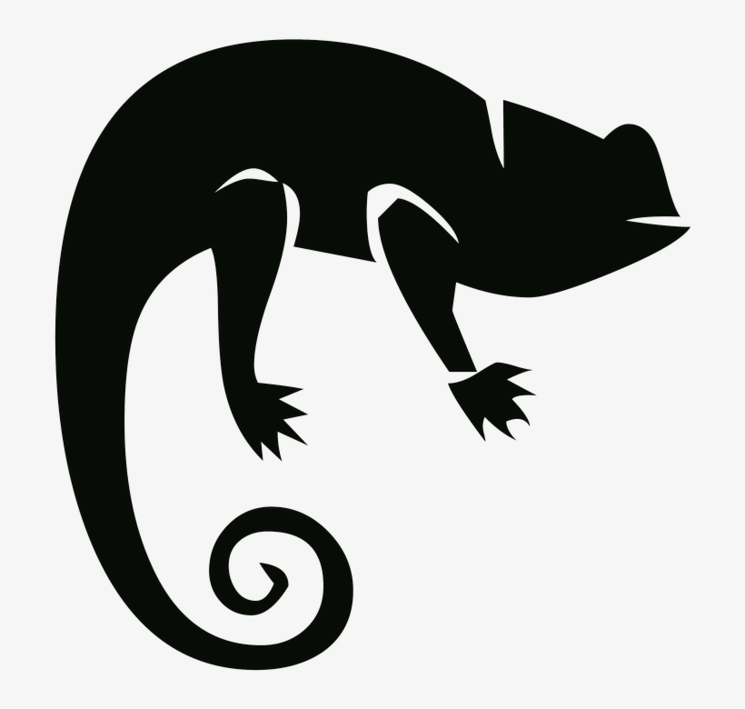 Clipart Freeuse Stock Chameleon Vector Flat - Chameleon Silhouette Png, transparent png #2172540