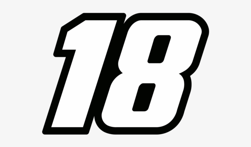Race Car Clipart Number - Kyle Busch Number 18, transparent png #2172612