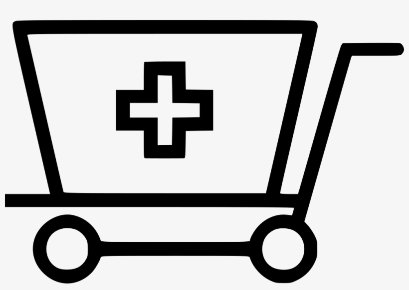 Doctor Cross Cart Trolly Svg Png Icon Free Download - Retro Kitchen Medicine Box Black Cross, transparent png #2173172