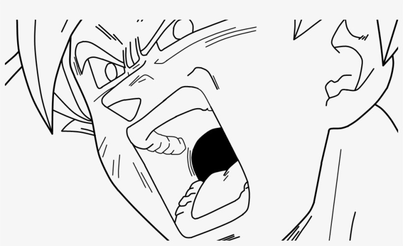 Ssj Goku Kamehameha - Goku Kamehameha Lineart, transparent png #2173326