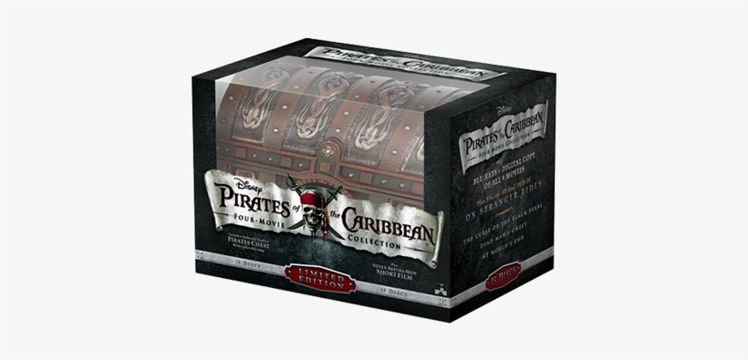 Pirates Of The Caribbean Four-movie Collection - Pirates Of The Caribbean Dvd Box, transparent png #2173398