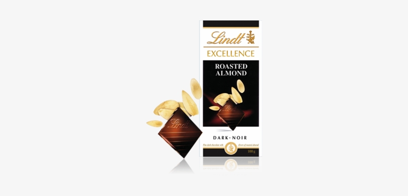 Buy Lindt Excellence Blocks Almond At Moo Lolly Bar - Lindt Excellence Roasted Almond Dark, transparent png #2173575