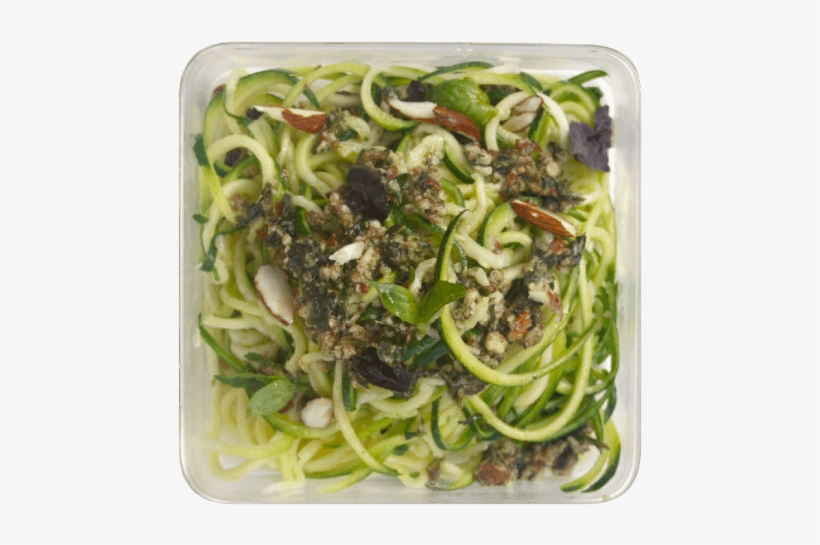 Zucchini Noodles & Almond Pesto - Bucatini, transparent png #2173600