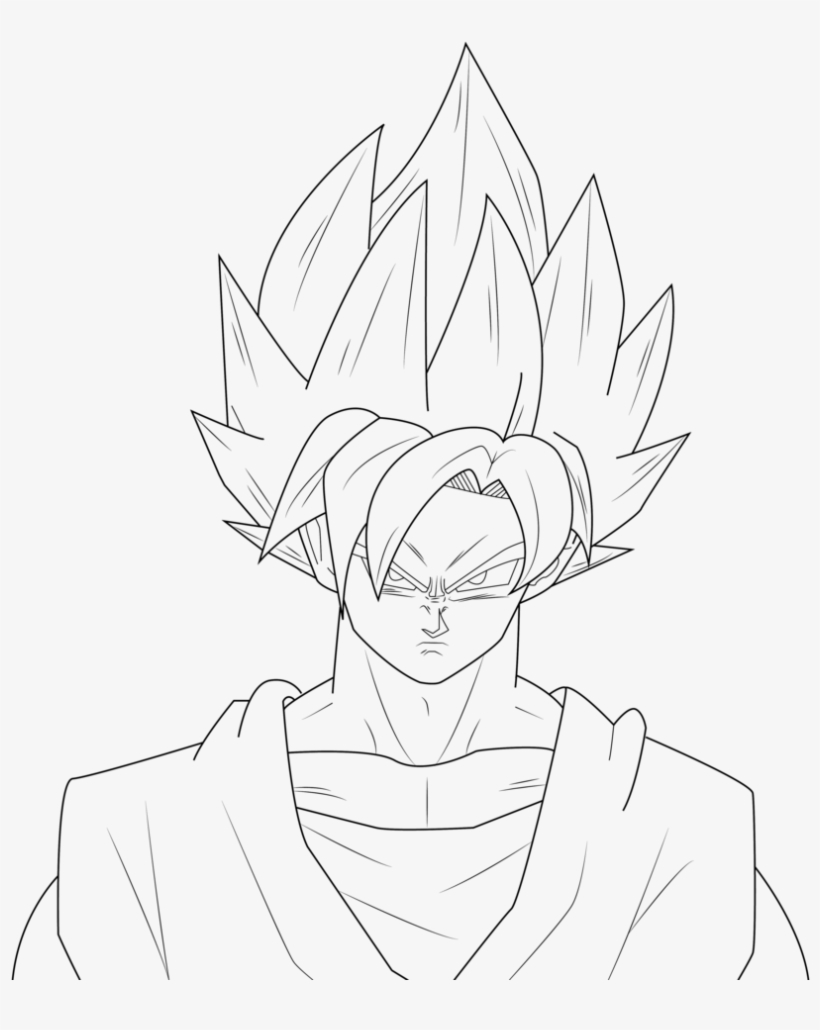Goku Ssgss Drawing At Getdrawings - Goku Ssgss Black And White, transparent png #2173666