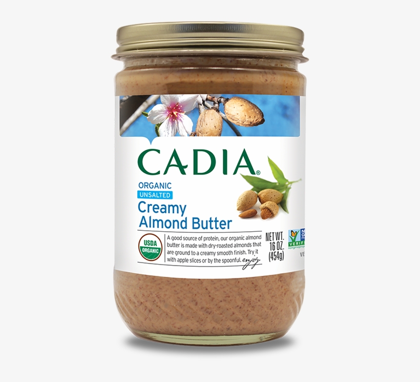 Responsibly Sourced Nuts And Seeds, Cadia® Organic - Cadia Peanut Butter Creamy No Stir Organic Jar 16 Oz, transparent png #2173894