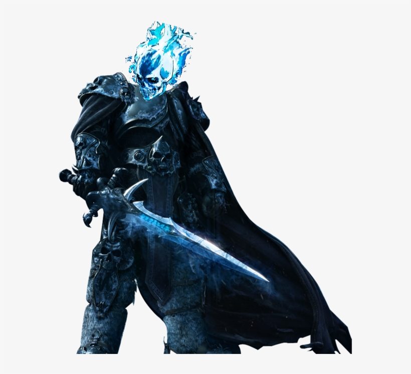 Blue Drawing Ghost Rider Clip Art Royalty Free Download - Lich King Png, transparent png #2173895