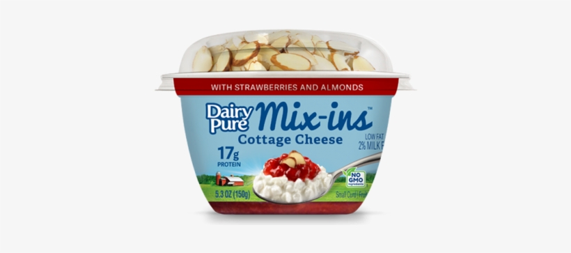 Dairypure® Mix-ins Cottage Cheese With Strawberries - Dairy Pure Mix Ins, transparent png #2174061