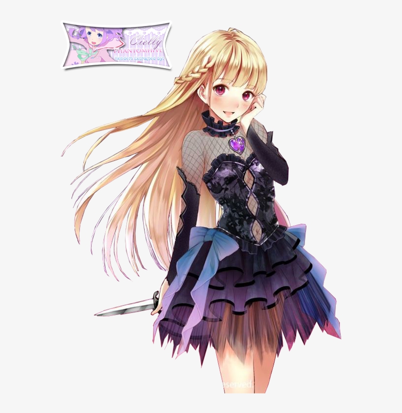 Cute Anime Girl With Dagger Extracted Bycielly By - Anime Girl With Dagger, transparent png #2174318