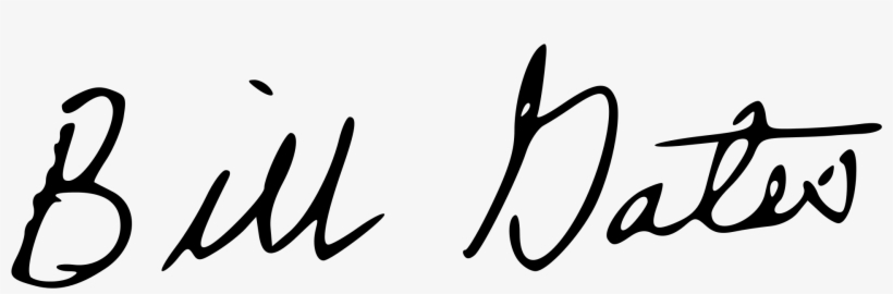 Open - Bill Gates Signature, transparent png #2174651