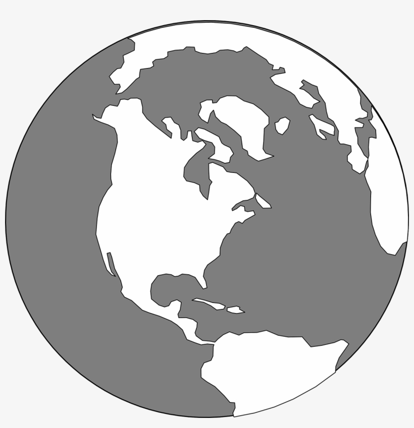 This Free Clipart Png Design Of World Grey Clipart, transparent png #2174848