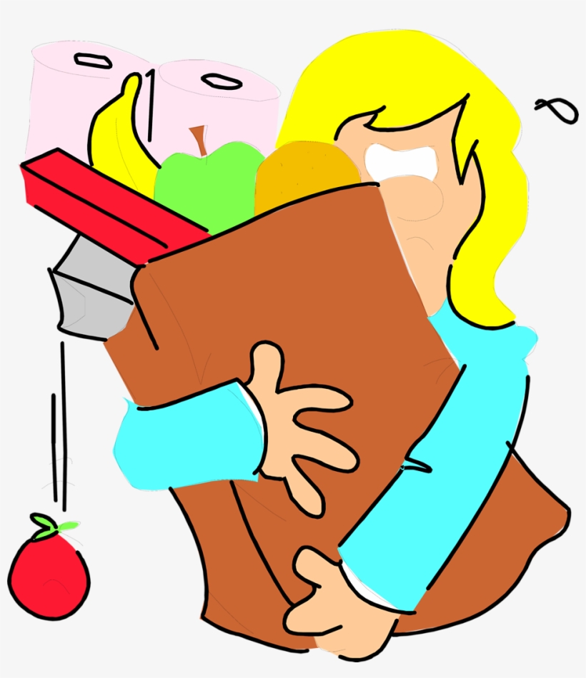 Clip Art Grocery Bag - Grocery Clipart Transparent Background, transparent png #2175314