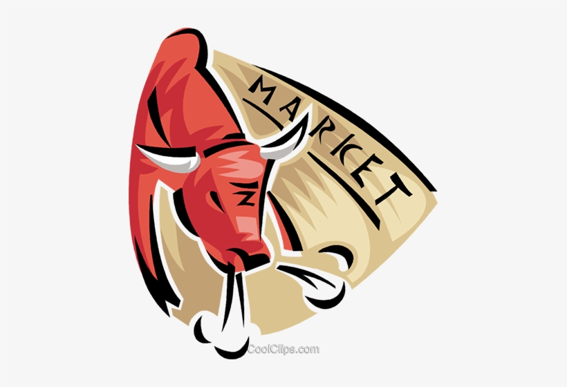 Bull Stock Market Royalty Free Vector Clip Art Illustration - Börse Clipart, transparent png #2175913
