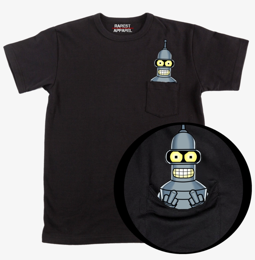 Bender Pull Down Pocket T-shirt, transparent png #2176264