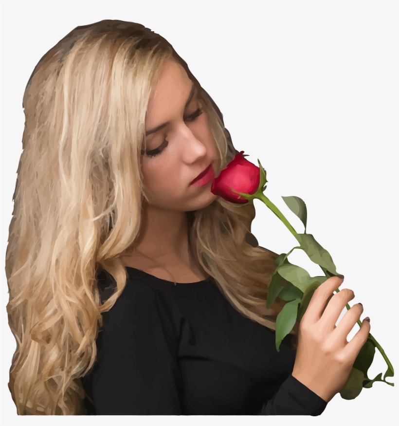 This Free Icons Png Design Of Girl With Rose, transparent png #2176409