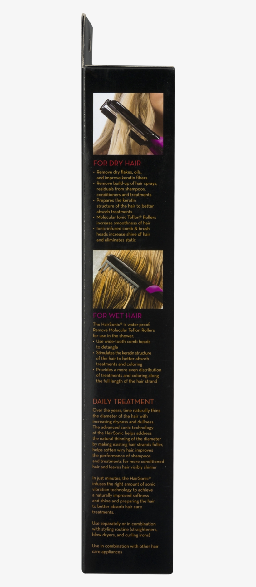 Hair Sonic Plus Ionic Infused Comb & Brush Head Attachements, - Eye Liner, transparent png #2177113