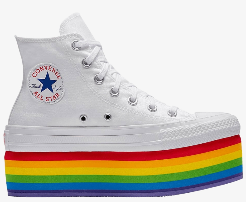 Miley Cyrus X Chuck Taylor Pride All Star Platform - Converse Miley Cyrus Platform, transparent png #2177301