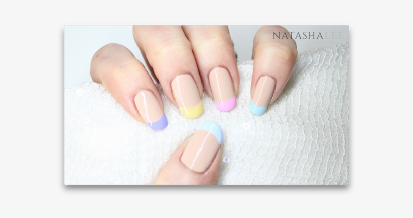 Nail Trend Alert Clipart Free - Pastel French Nails, transparent png #2177522