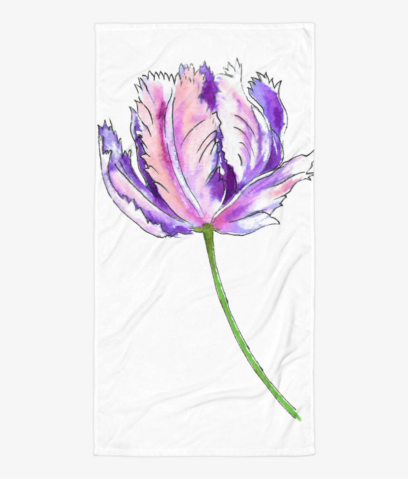 Purple Parrot Tulip Towel - Crocus, transparent png #2178255