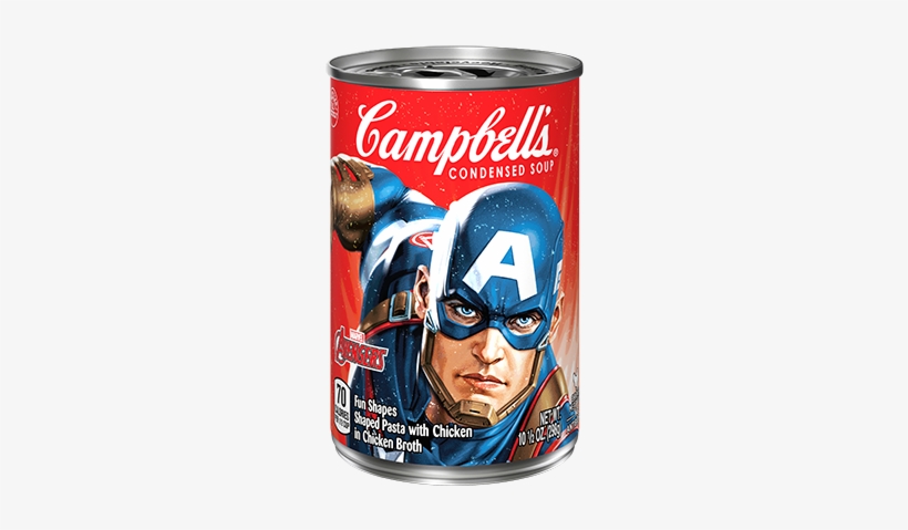 Marvel Avengers Soup Captain America - Campbell's Condensed Soup, Golden Mushroom - 10.75, transparent png #2178402