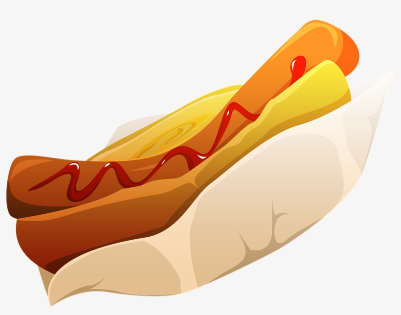 Hot Dog, Fast Food, Food, Sausage, Bun, Mustard, Snack - Hot Dog, transparent png #2178590