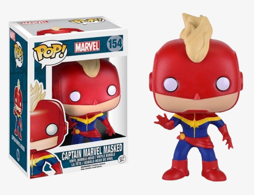 Captain Marvel Pop Vinyl Figure - Funko Pop Captain Marvel Masked, transparent png #2178656