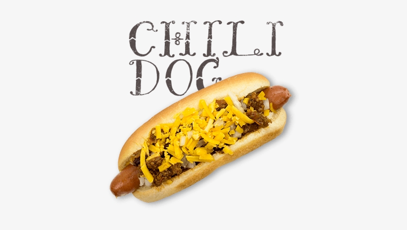 Hank's Frank With Our Homemade Chili, Onion, Cheddar - Chili Dog, transparent png #2178863
