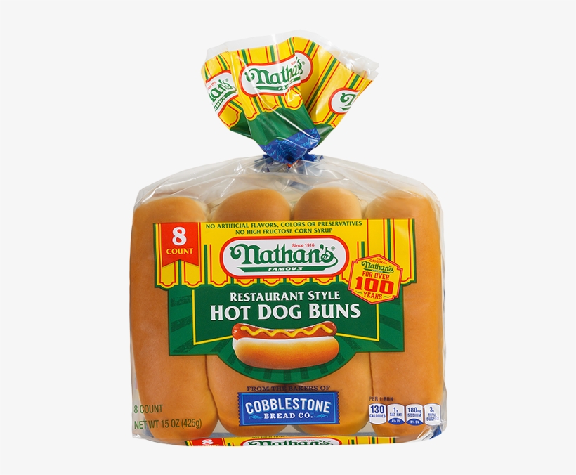 Hot Buns - Nathan's Restaurant Style Hot Dog Buns, transparent png #2178865