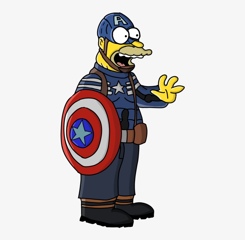 Капитан Америка Симпсоны, transparent png #2178913
