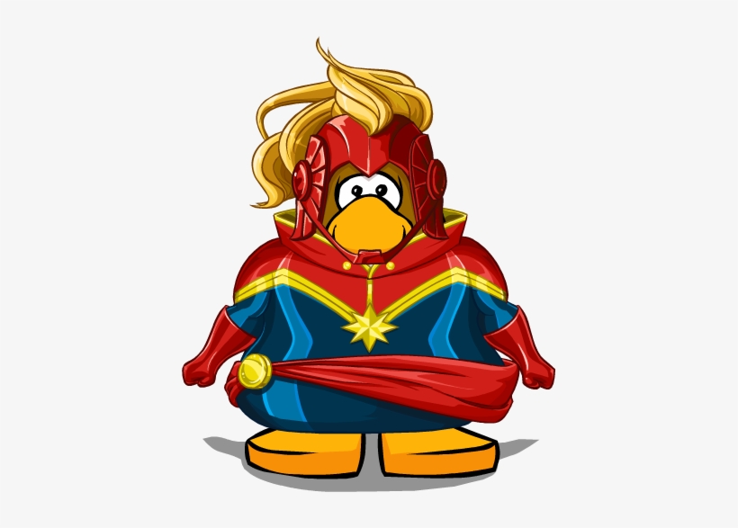 Clipart Penguin Superhero Jpg - Club Penguin Marvel Png, transparent png #2178915