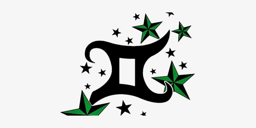 Pisces Sign With Stars Tattoo, transparent png #2179169